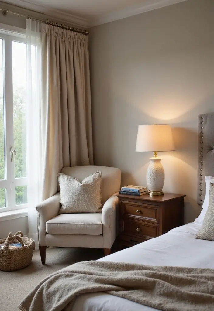 25 Queen Size Bedroom Ideas That Feel Luxe & Spacious - 10. Create a Cozy Reading Nook