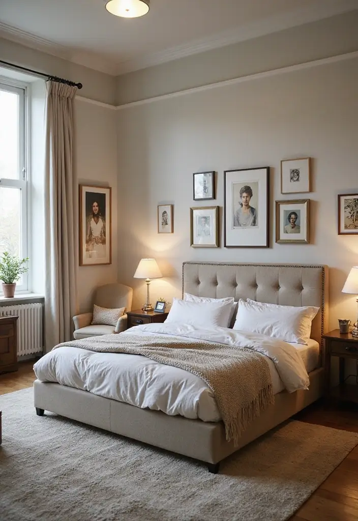 25 Queen Size Bedroom Ideas That Feel Luxe & Spacious - 19. Personal Touches