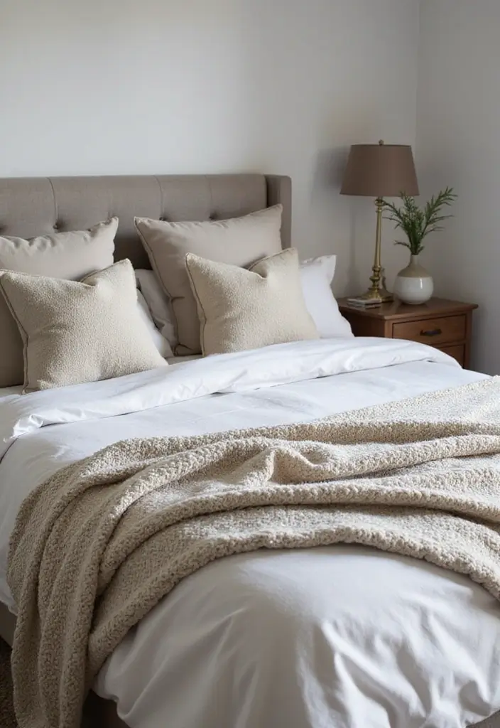 25 Queen Size Bedroom Ideas That Feel Luxe & Spacious - 3. Layered Textures