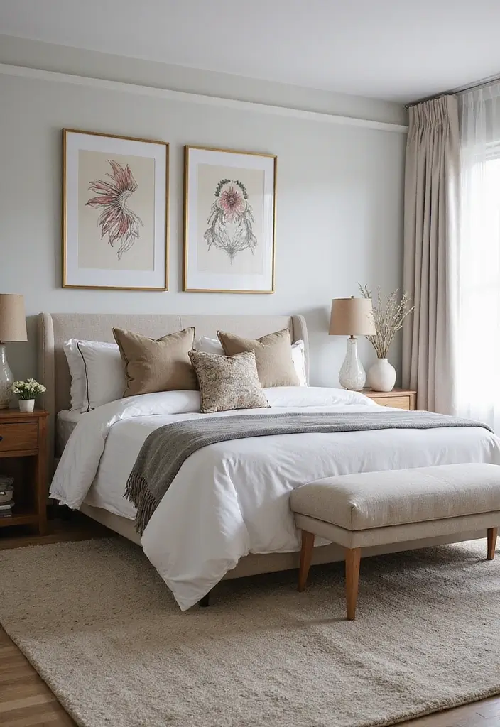 25 Queen Size Bedroom Ideas That Feel Luxe & Spacious - 8. Elegant Bedroom Accessories