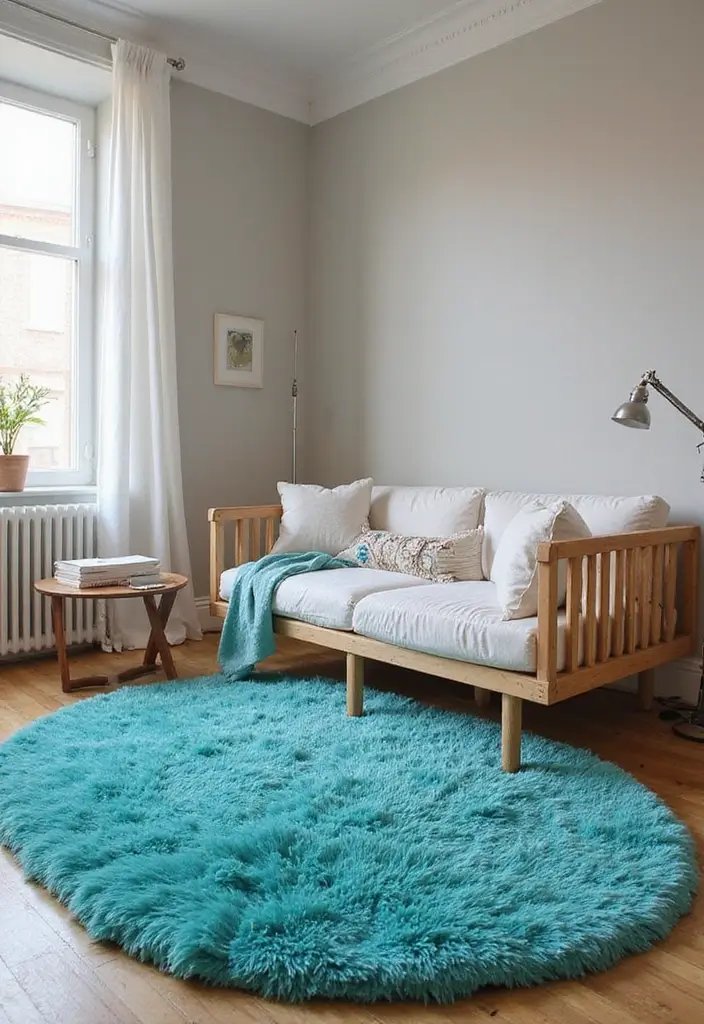25 Turquoise Bedroom Ideas for Adults That Calm the Soul - 7. Turquoise Area Rugs for Comfort