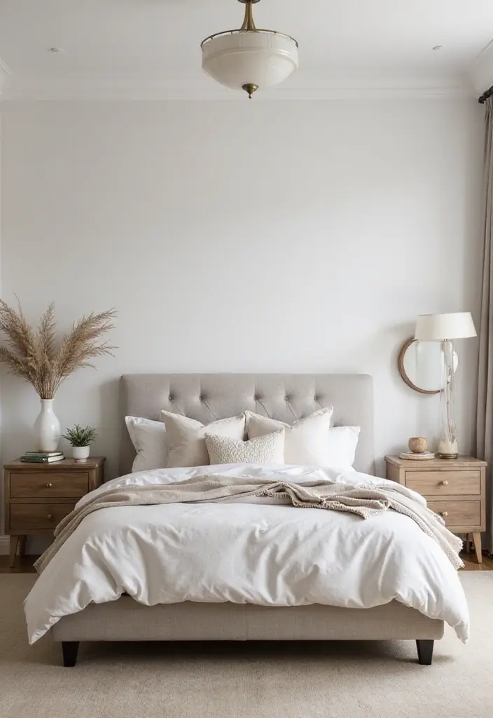 25 Upholstered Beds Bedroom Ideas That Feel Luxe and Cozy - 17. Serene Neutrals
