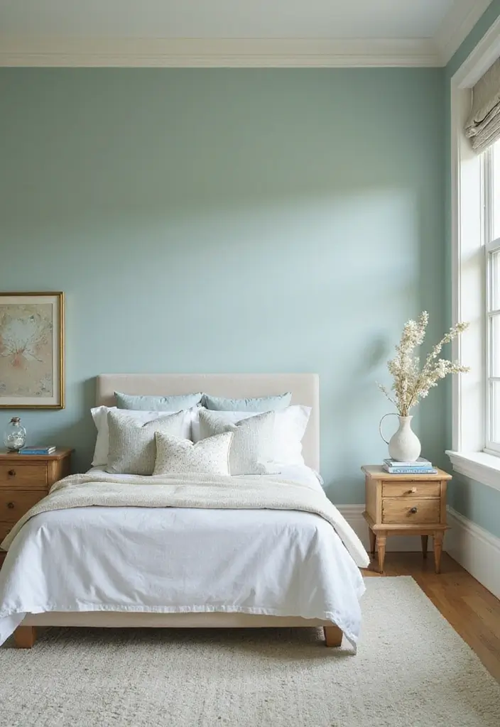 26 Aesthetic Room Color Ideas Bedroom That Make Your Space Feel Dreamy - 16. Gentle Seafoam