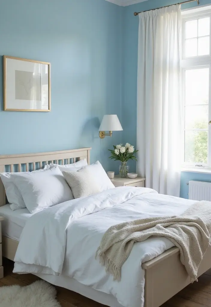 26 Aesthetic Room Color Ideas Bedroom That Make Your Space Feel Dreamy - 19. Ice Blue