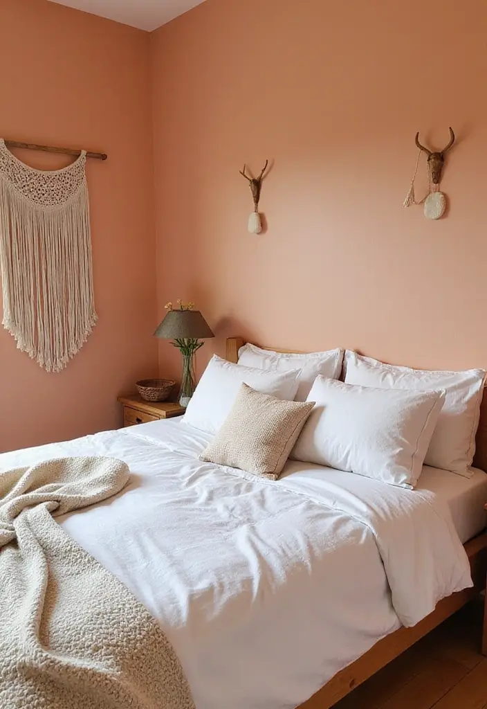 26 Aesthetic Room Color Ideas Bedroom That Make Your Space Feel Dreamy - 6. Warm Peach