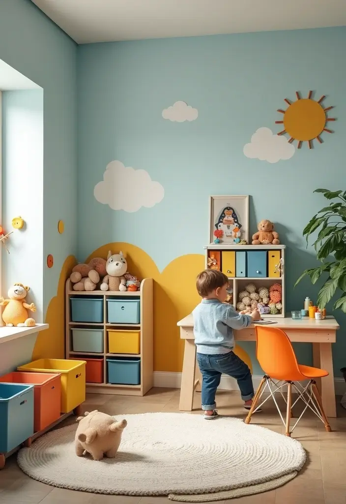 30 Baby Boys Bedroom Ideas That Are Cute, Calm & Cozy - 16. Interactive Play Areas