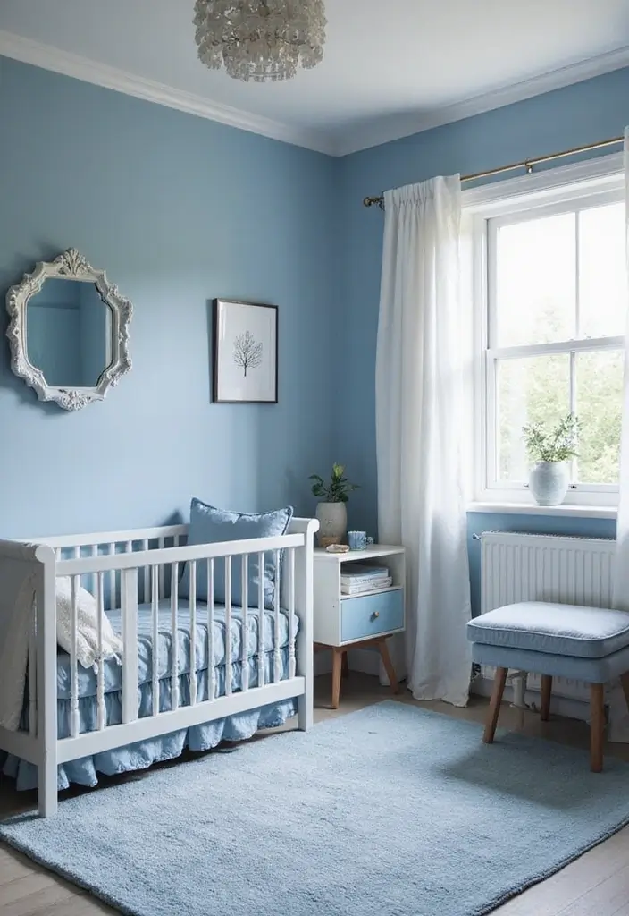30 Baby Boys Bedroom Ideas That Are Cute, Calm & Cozy - 17. Monochromatic Scheme