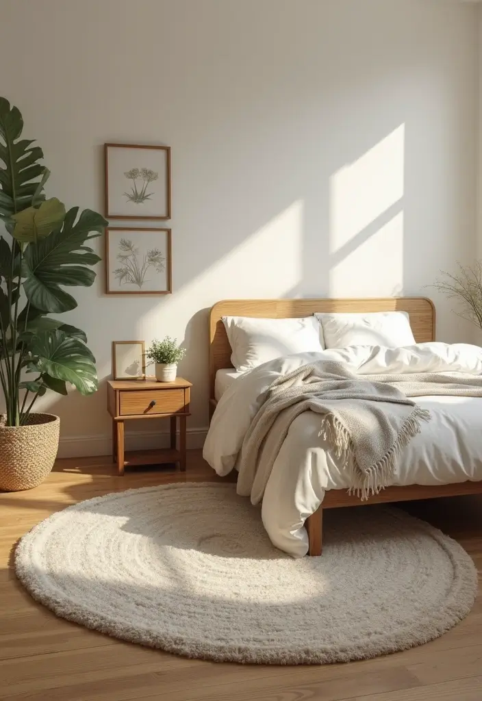 30 Bedroom Decor Ideas for Couples That Spark Instant Romance - 13. Soft Area Rugs