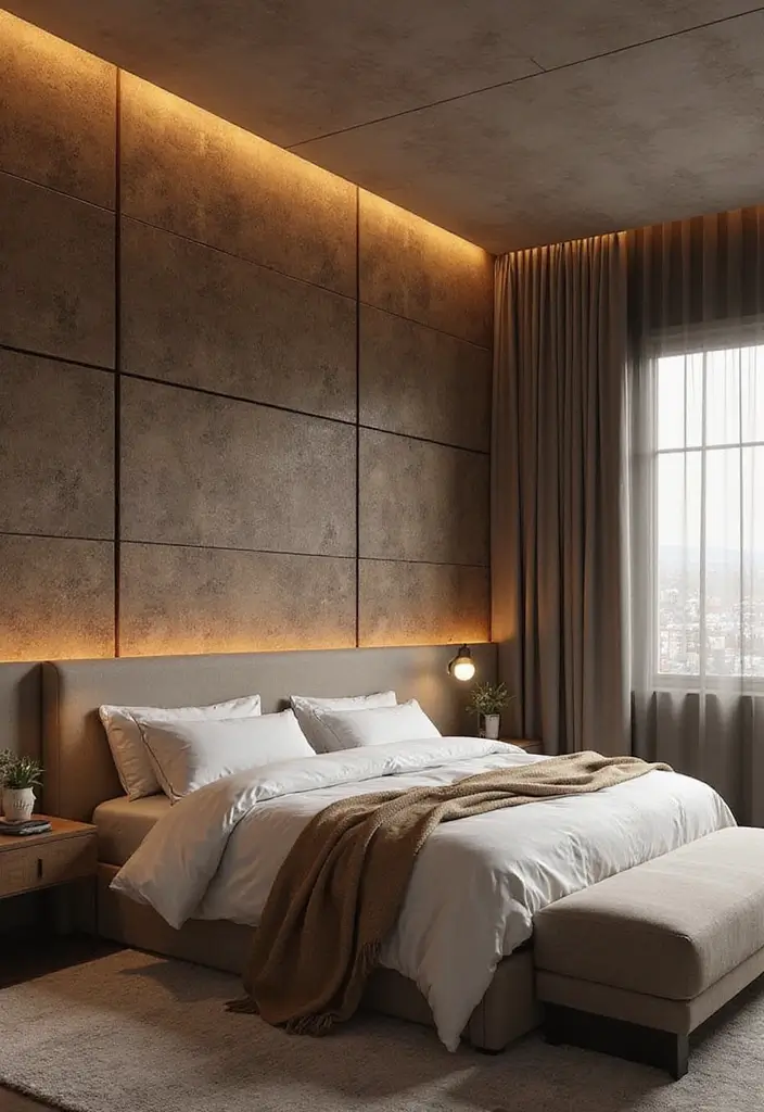 30 Bedroom Decor Ideas for Couples That Spark Instant Romance - 18. Textured Wall Panels