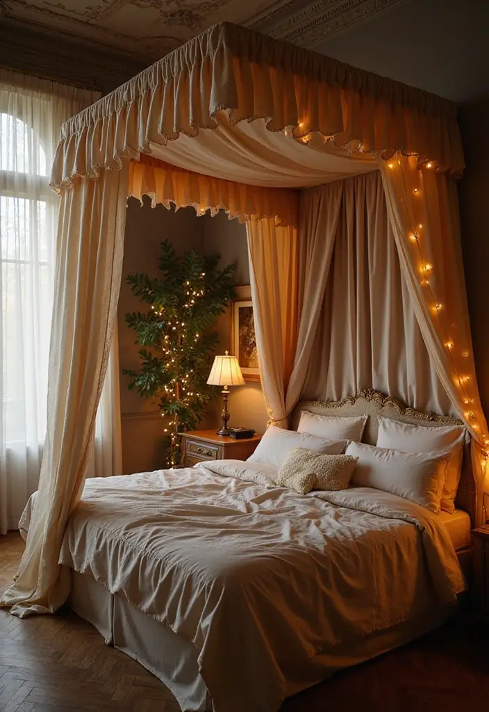 30 Bedroom Ideas Indian Style That Blend Culture & Comfort - 12. Elegant Bed Canopies