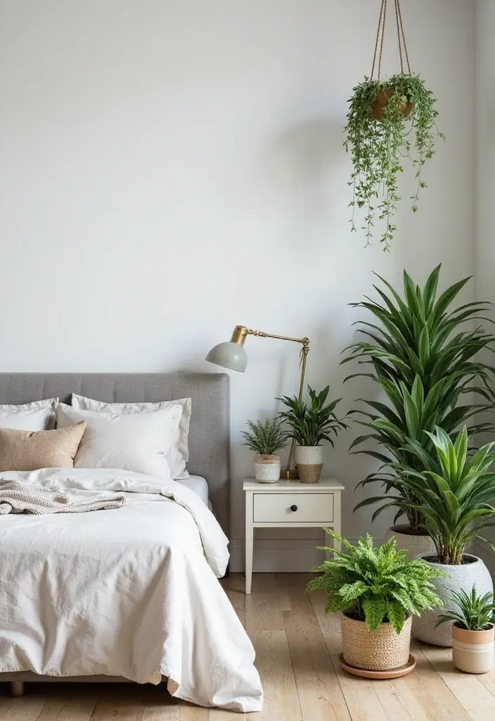 30 Bedroom Ideas Indian Style That Blend Culture & Comfort - 16. Incorporating Indoor Plants