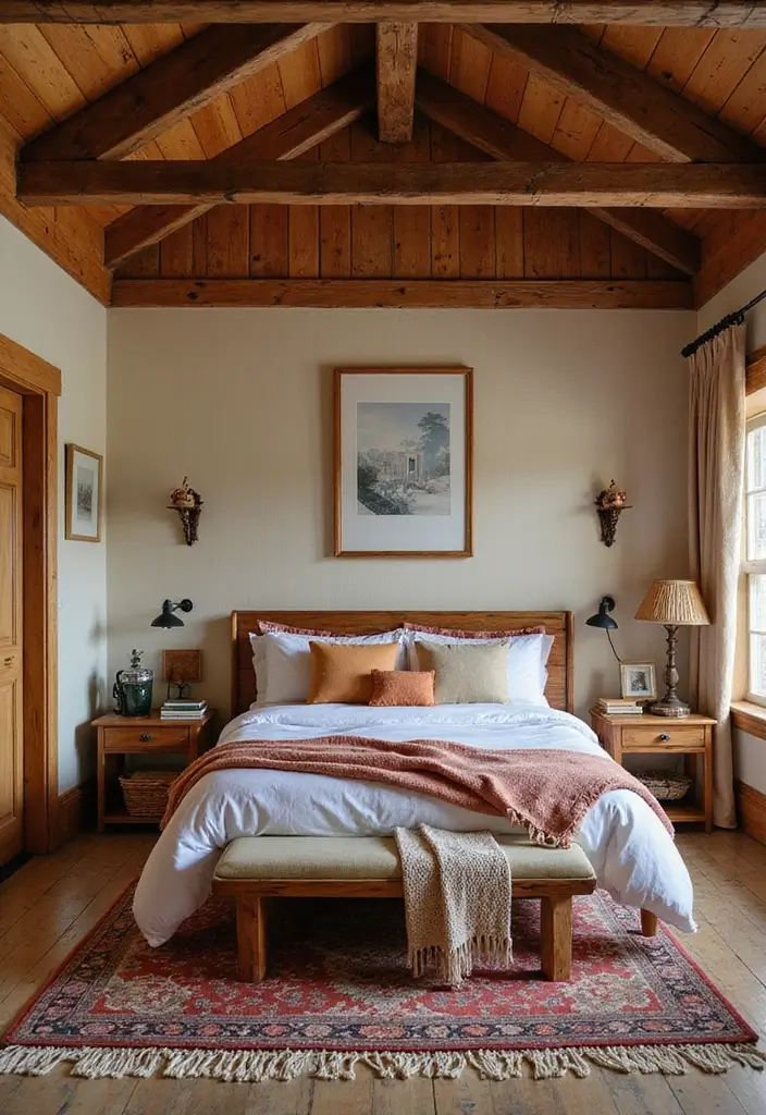 30 Bedroom Ideas Indian Style That Blend Culture & Comfort - 17. Rustic Wood Accents