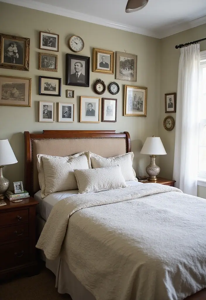 30 Bedroom Ideas Indian Style That Blend Culture & Comfort - 20. Personal Touches with Family Heirlooms