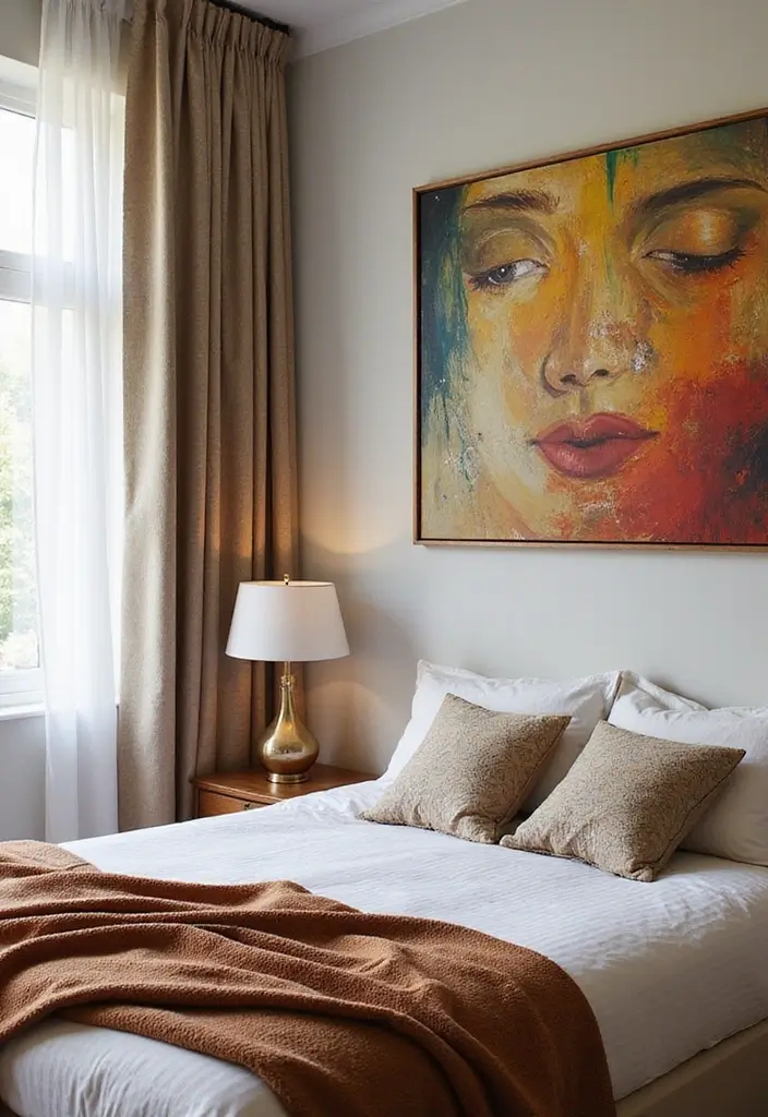 30 Bedroom Ideas Indian Style That Blend Culture & Comfort - 28. Contemporary Indian Art