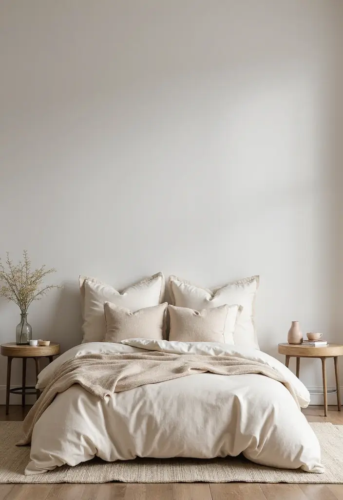 30 Beige Aesthetic Bedroom Ideas That Feel Calm & Minimalist - 1. Soft Beige Bedding