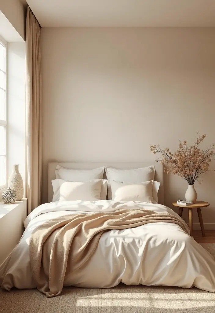 30 Beige Aesthetic Bedroom Ideas That Feel Calm & Minimalist - 13. Calm Color Palette