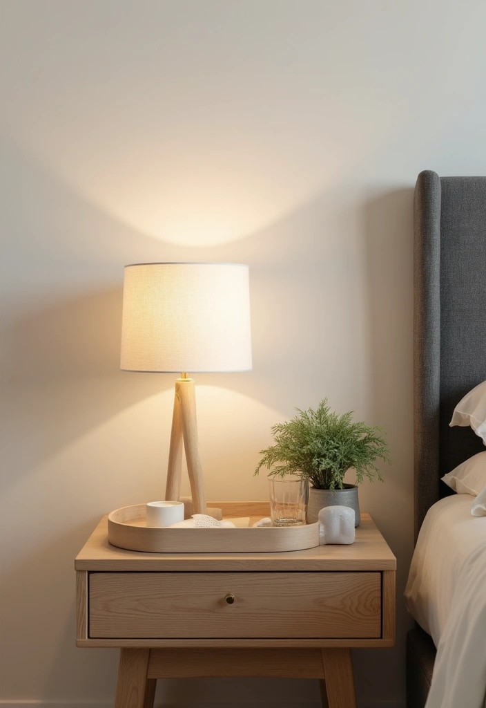 30 Beige Aesthetic Bedroom Ideas That Feel Calm & Minimalist - 17. Simple Bedside Accessories