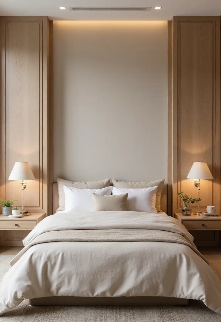 30 Beige Aesthetic Bedroom Ideas That Feel Calm & Minimalist - 3. Beige Accent Wall