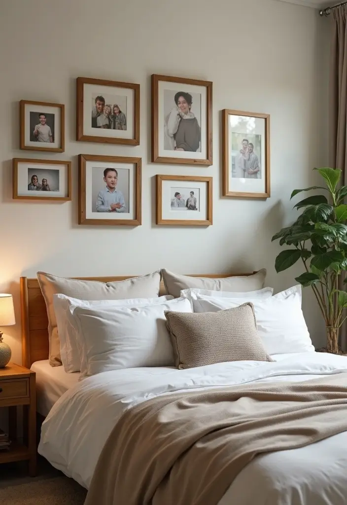 30 Beige Aesthetic Bedroom Ideas That Feel Calm & Minimalist - 30. Personal Touches