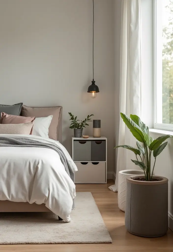 30 Black Aesthetic Bedroom Ideas That Are Sleek and Stylish - 26. Stylish Storage Bins