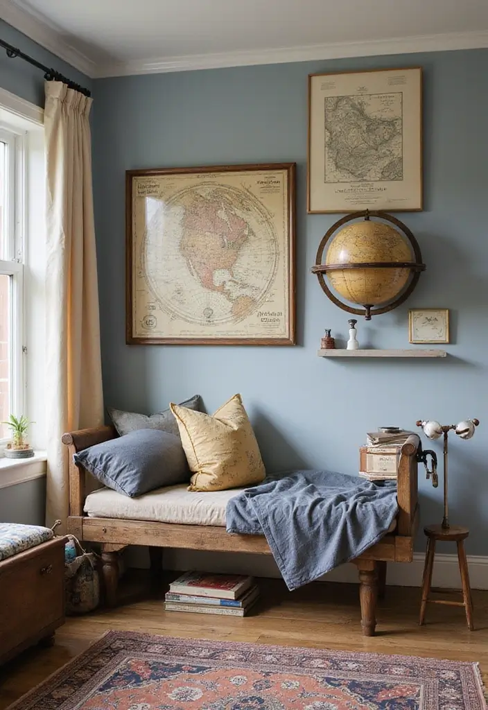 30 Blue Bedroom Ideas for Boys That Are Cool and Timeless - 19. Vintage Nautical Touches