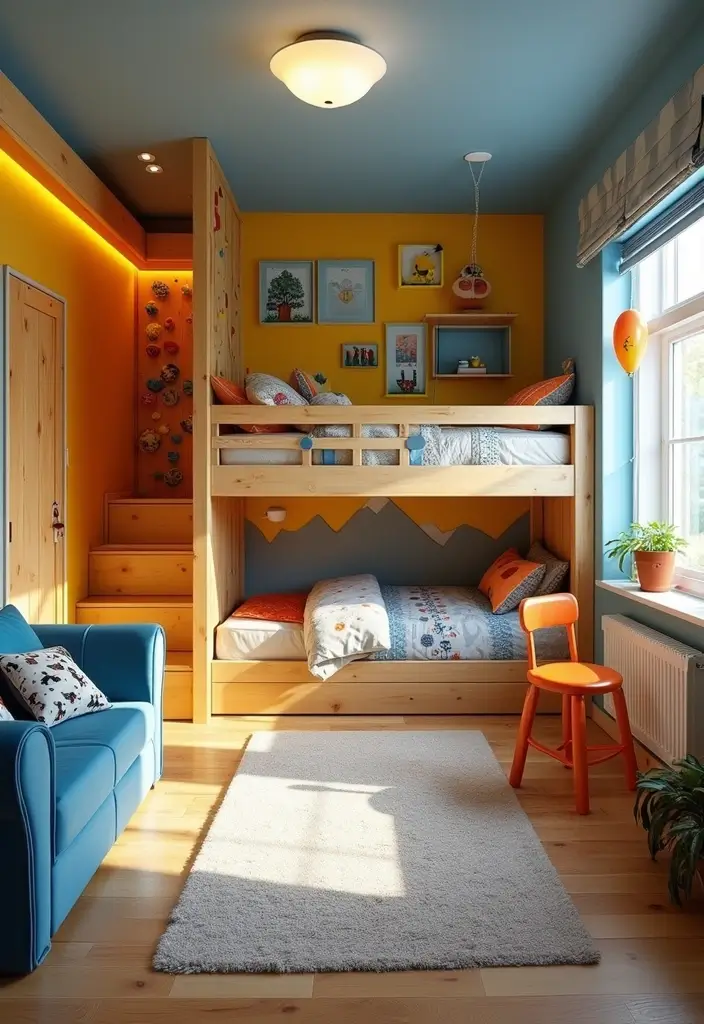 30 Boys Bedroom Ideas with Bunk Beds That Save Space in Style - 11. Adventure Zone Bunk Beds