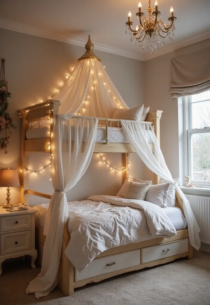 30 Boys Bedroom Ideas with Bunk Beds That Save Space in Style - 24. Whimsical Canopies