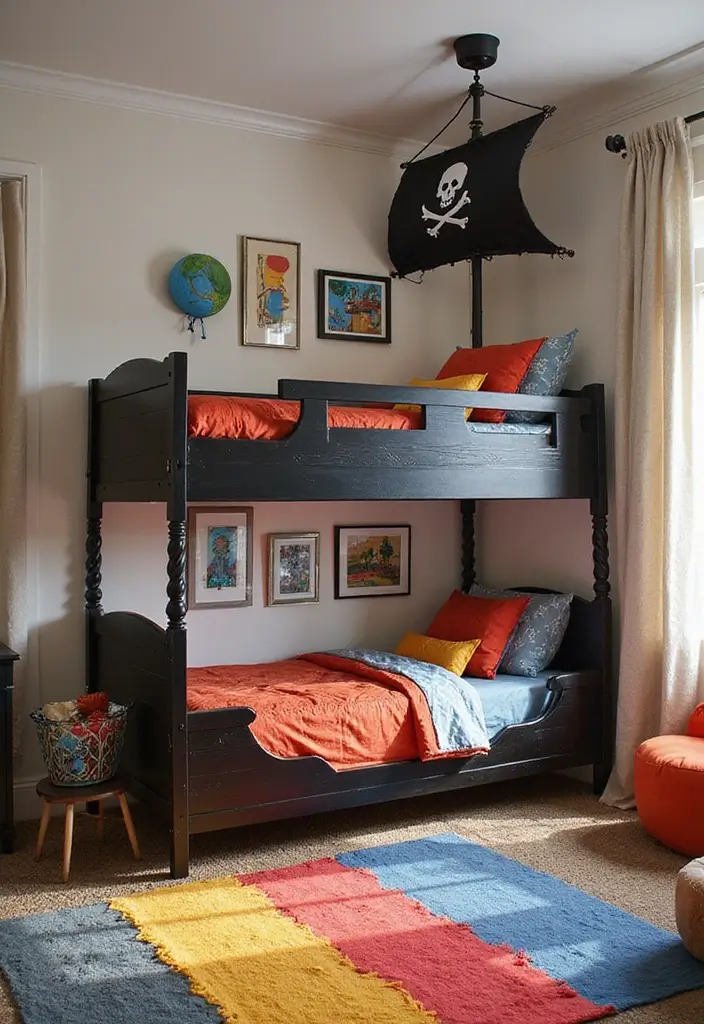 30 Boys Bedroom Ideas with Bunk Beds That Save Space in Style - 3. Themed Adventure Bunks