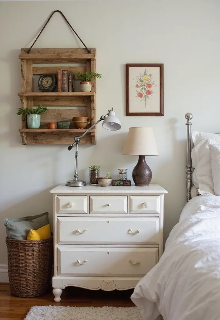 30 Cute Bedroom Ideas Aesthetic That Feel Perfect - 23. Upcycled Furniture