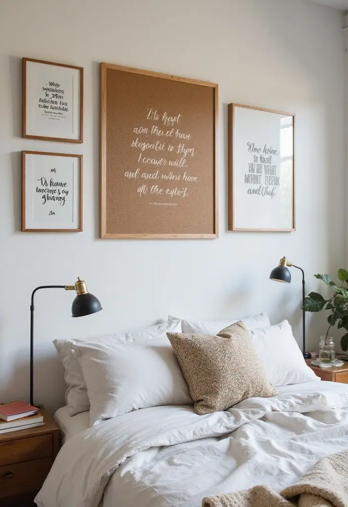 30 Cute Bedroom Ideas Aesthetic That Feel Perfect - 30. Incorporating Inspirational Quotes