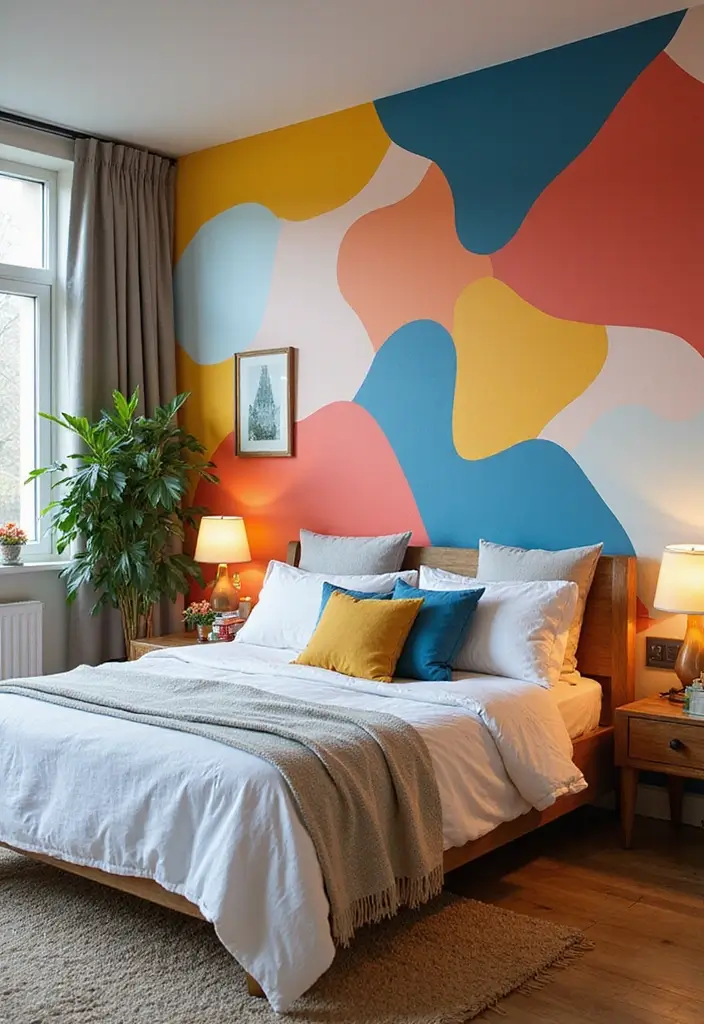 30 Cute Bedroom Ideas Aesthetic That Feel Perfect - 8. Artistic Wall Murals