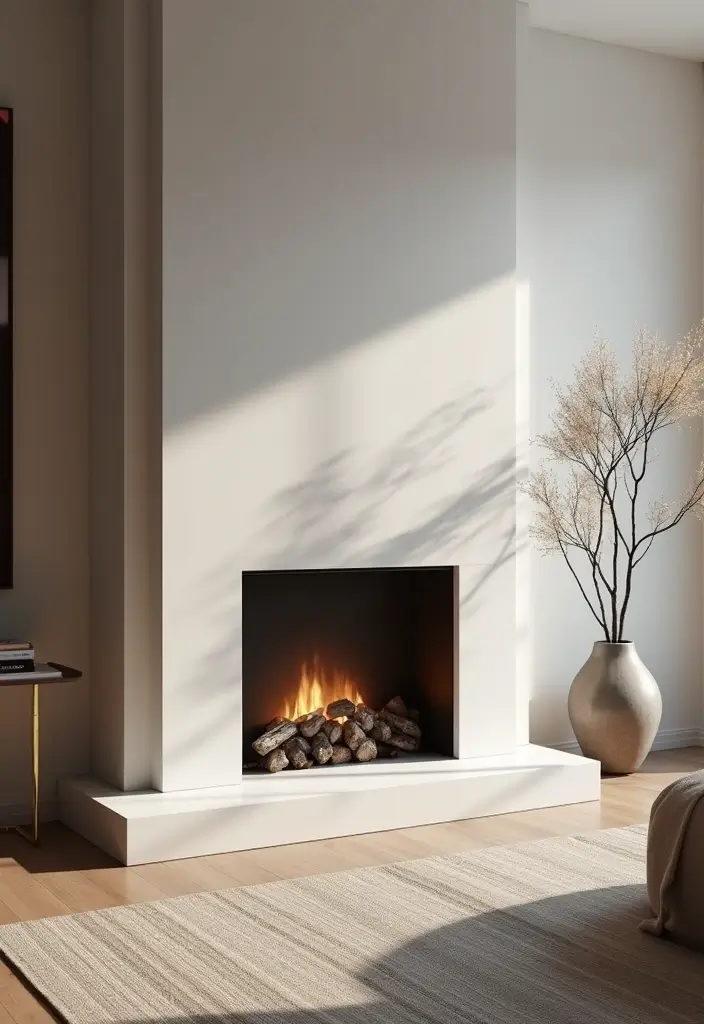 30 Fireplace in Bedroom Ideas That Add Warmth & Romance - 2. Modern Minimalist Fireplace