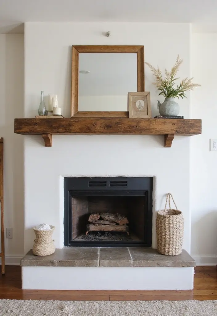 30 Fireplace in Bedroom Ideas That Add Warmth & Romance - 23. Fireplace with a Rustic Mantel