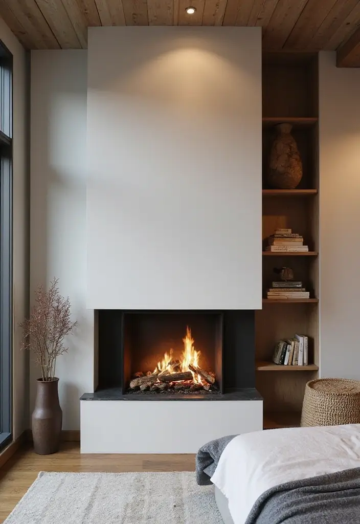 30 Fireplace in Bedroom Ideas That Add Warmth & Romance - 27. Fireplace in a Loft Bedroom