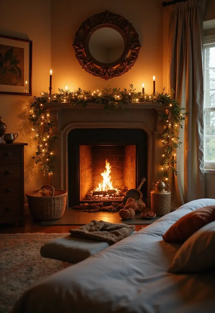 30 Fireplace in Bedroom Ideas That Add Warmth & Romance - 29. Fireplace with Ambient Lighting
