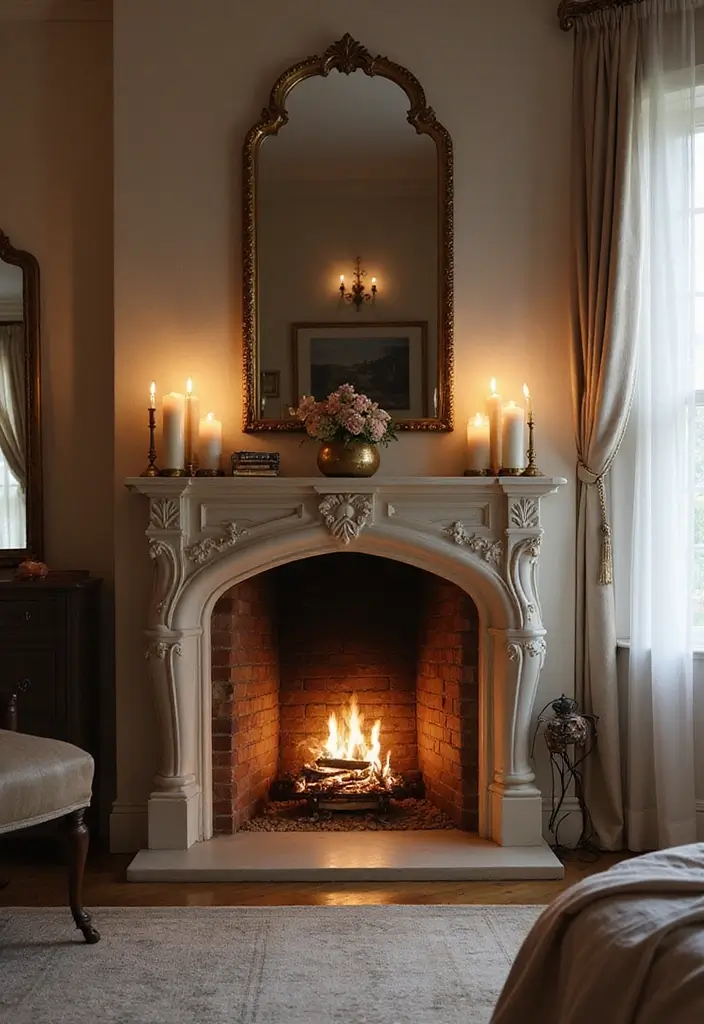30 Fireplace in Bedroom Ideas That Add Warmth & Romance - 5. Faux Fireplace
