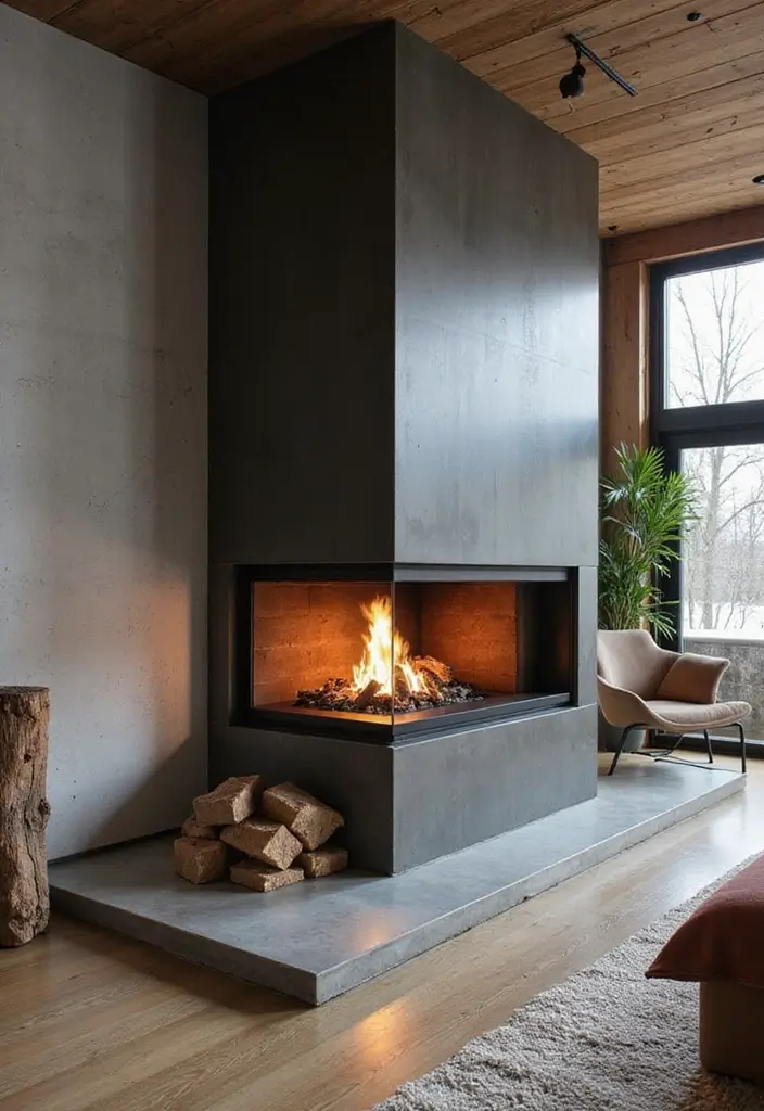 30 Fireplace in Bedroom Ideas That Add Warmth & Romance - 8. Industrial Style Fireplace