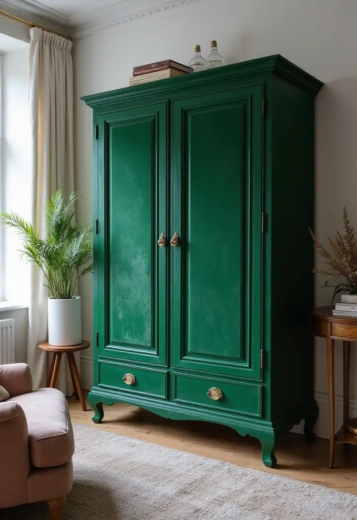 30 Green Velvet Bedroom Ideas That Feel Luxurious and Bold - 23. Green Velvet Wardrobes
