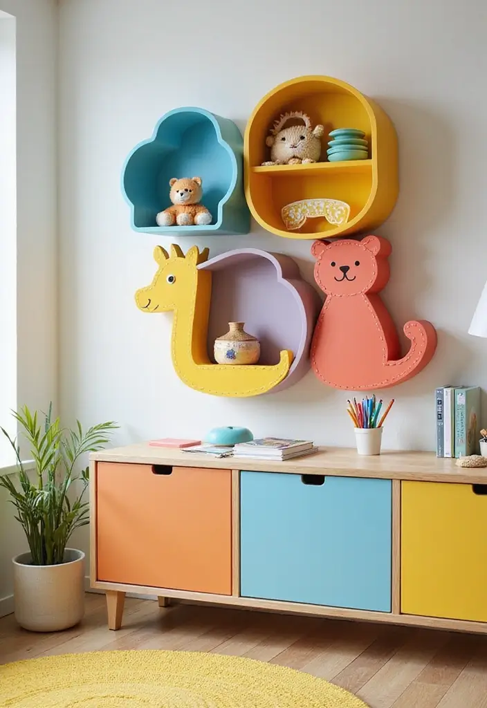 30 Kids Bedroom Shelving Ideas That Keep Things Cute & Organized - 9. Magnetic Shelving Systems