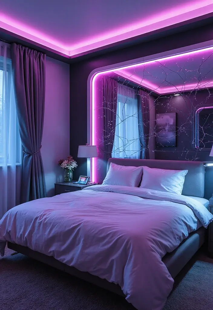 30 Preteen Boys Bedroom Ideas That Balance Fun & Function - 13. Futuristic Spaces: A Tech-Inspired Room