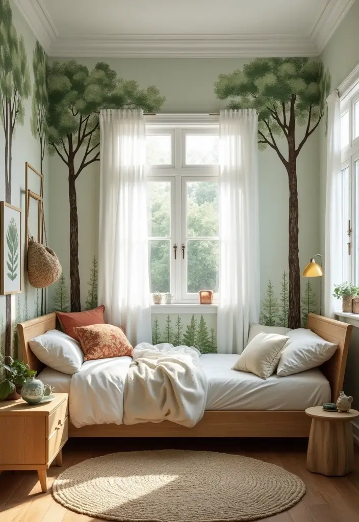 30 Preteen Boys Bedroom Ideas That Balance Fun & Function - 7. Nature's Escape: A Forest-Themed Room