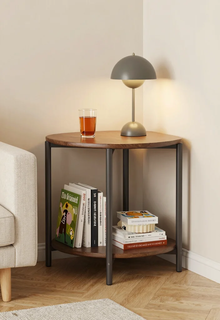 15 Corner Table Decor Living Room Ideas Small Styled Touch - 11. Multi-Functional Use 1