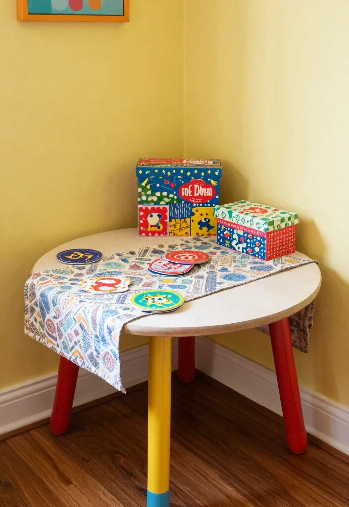 15 Corner Table Decor Living Room Ideas Small Styled Touch - 14. Playful Patterns 1