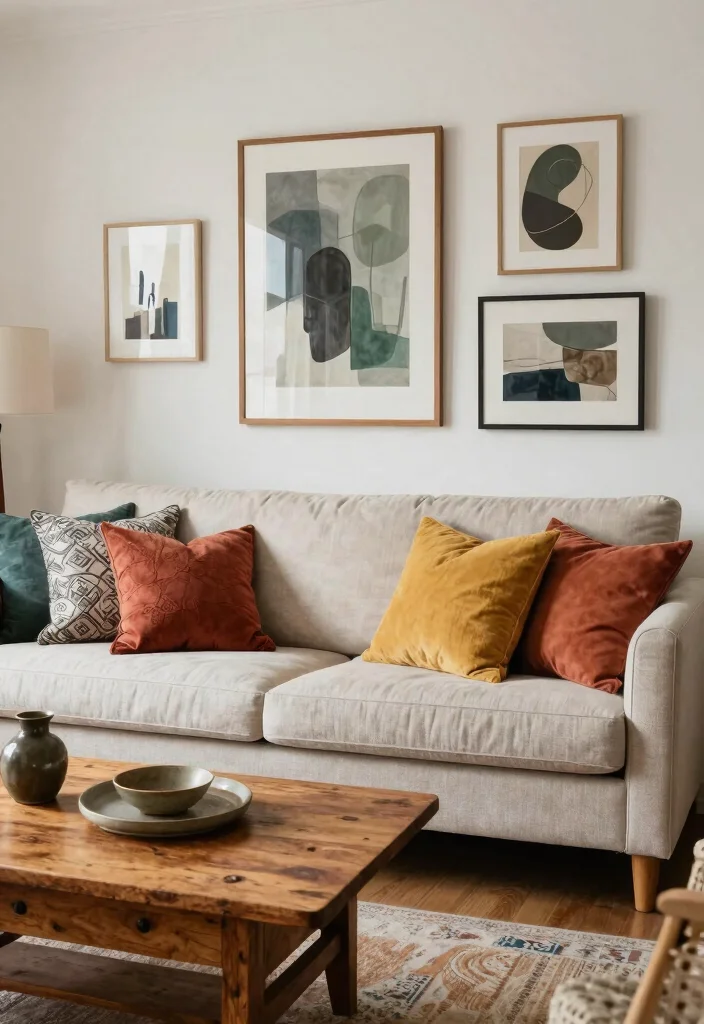 15 Light Couch Living Room Ideas for a Bright, Airy Look - 11. Mixing Old and New Styles 1
