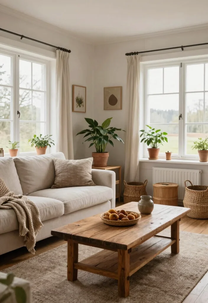 15 Light Couch Living Room Ideas for a Bright, Airy Look - 4. Scandinavian Farmhouse Fusion 1