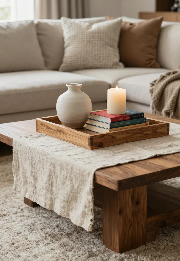15 Living Room With Coffee Table Ideas for a Balanced Everyday Layout - 6. Layered Textures 1