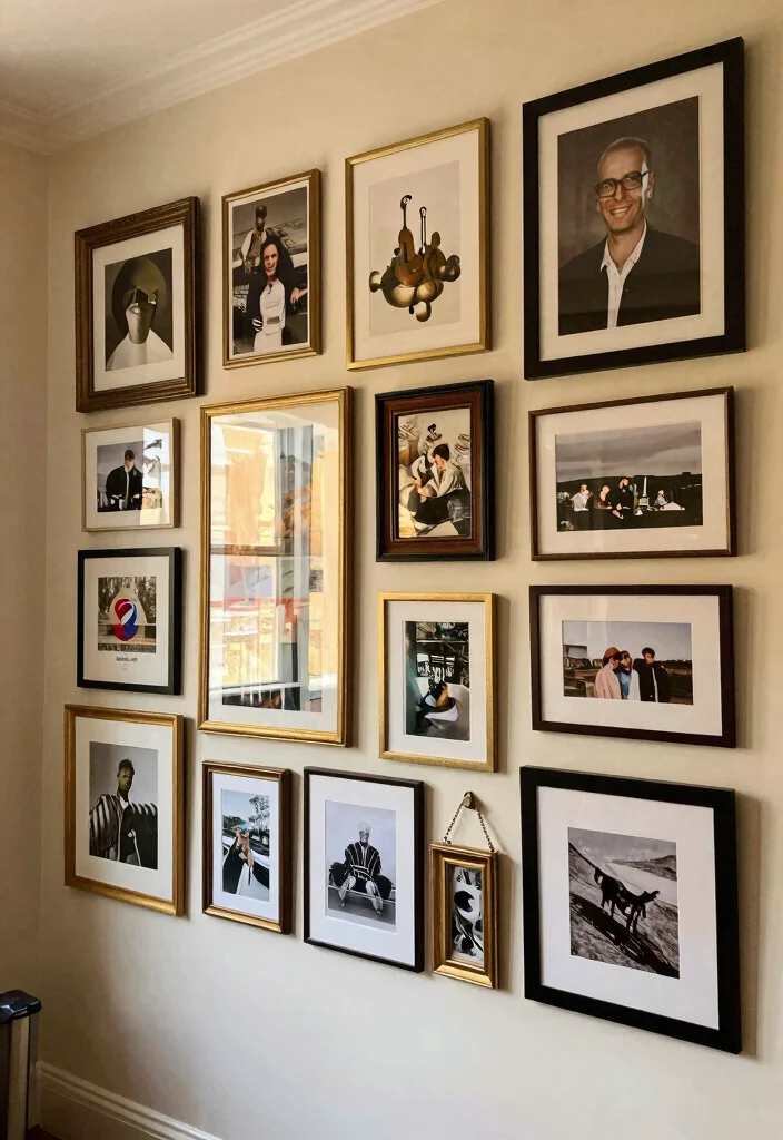 15 Under Window Decor Living Room Ideas for a Smart Cozy Use - 10. Under-Window Gallery Wall 1