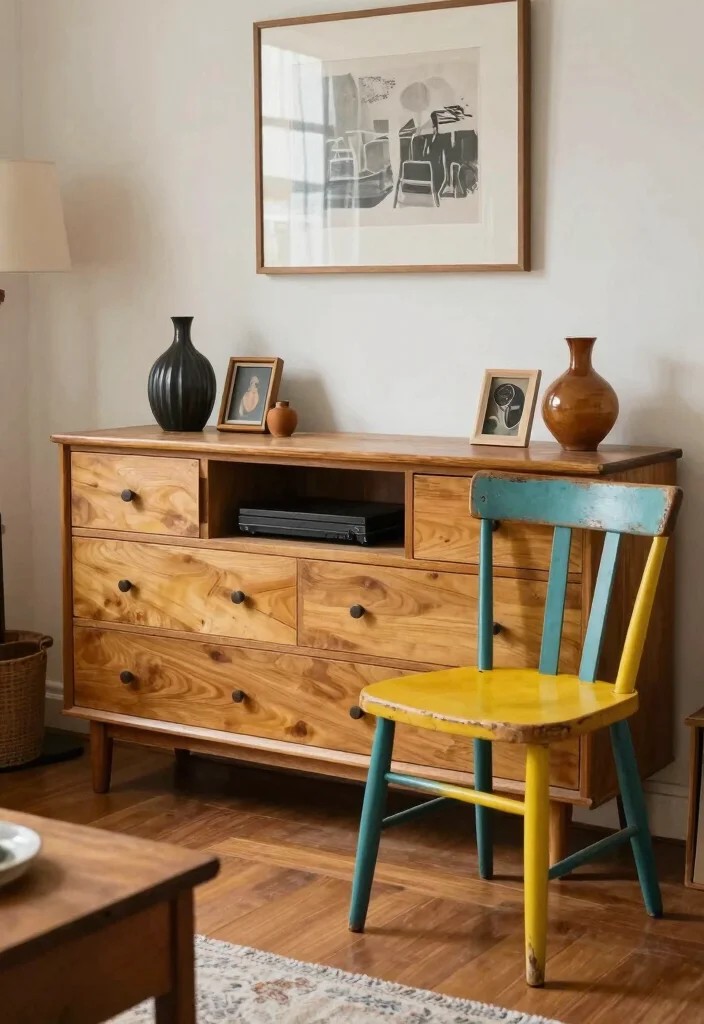 16 Afrohemian Decor Living Room Ideas Cultural Cozy Fusion - 13. Upcycled Furniture 1