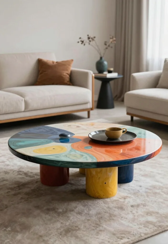 16 Coffee Table in Living Room Ideas Functional Centerpieces - 10. Artistic Coffee Tables 1