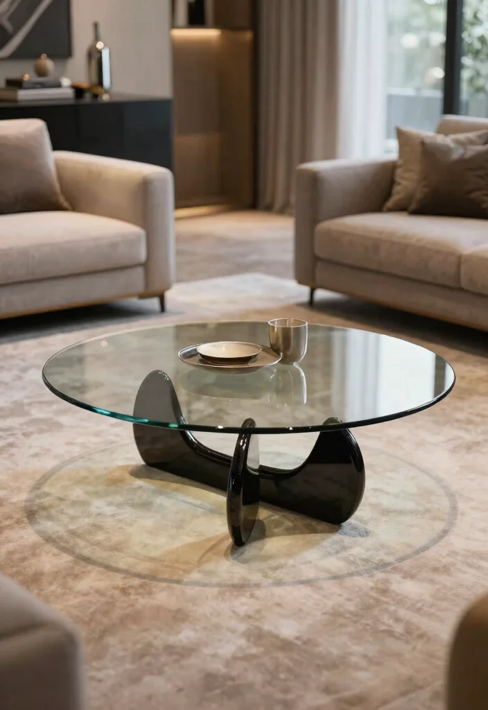 16 Coffee Table in Living Room Ideas Functional Centerpieces - 8. Statement-Making Glass Tables 1
